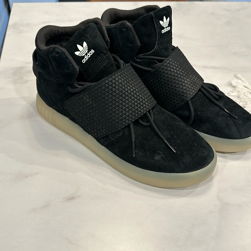 Adidas Tubular shoes.